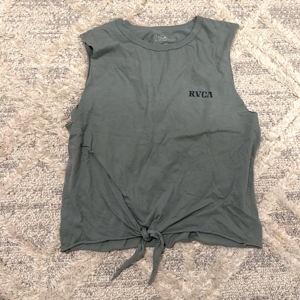 RVCA tank top with tie front